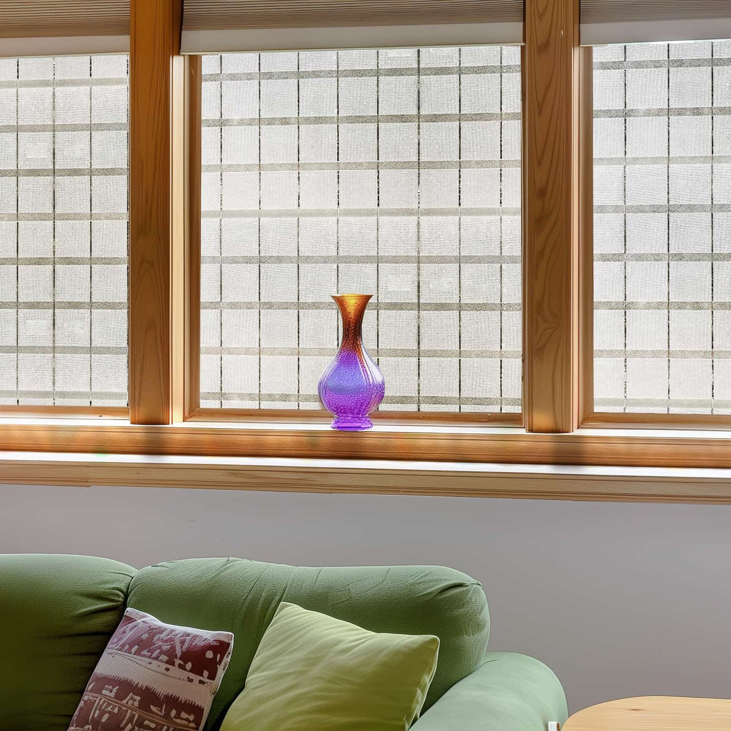 ADD.HERES Star Shield 3D Stained Glass Window Film Static Cling