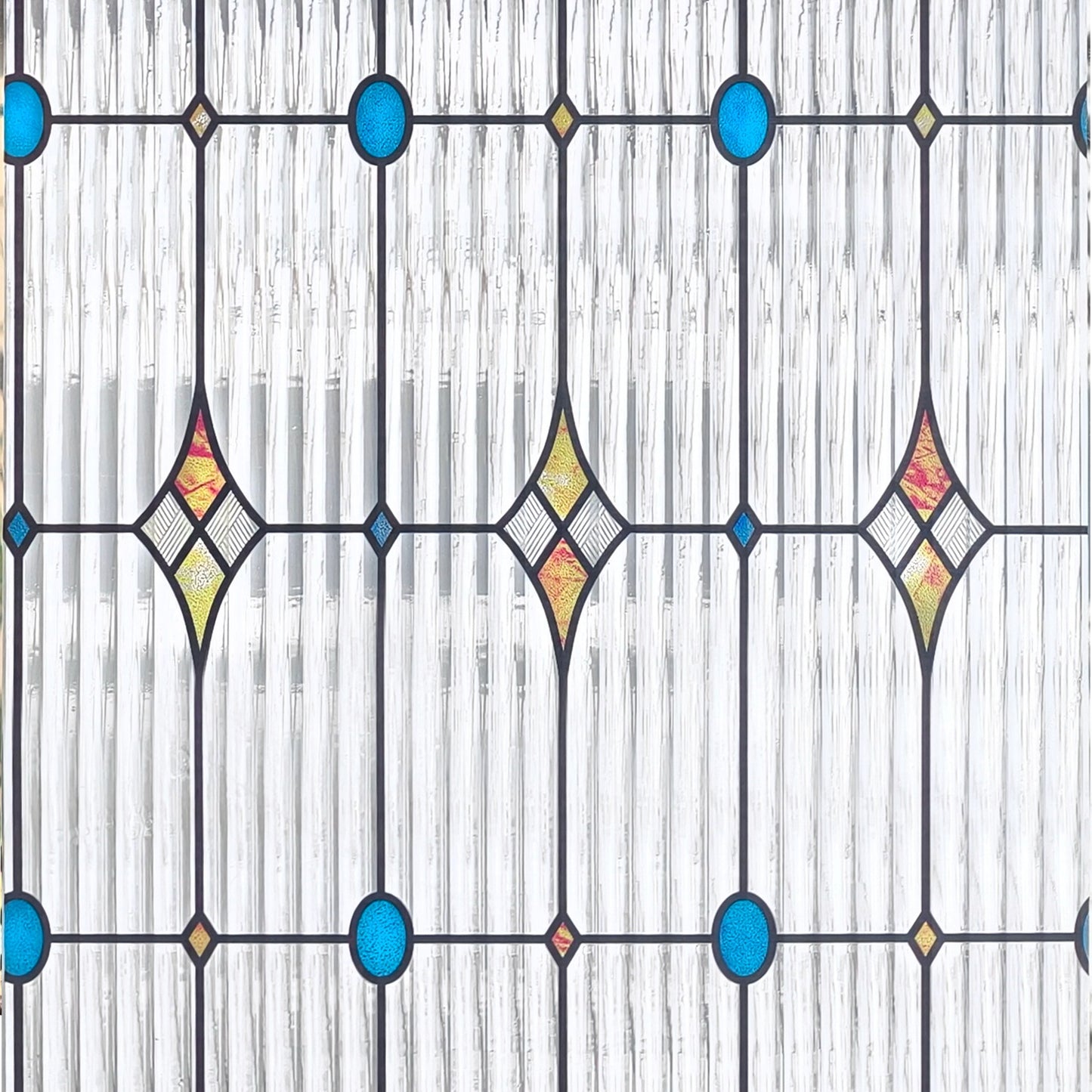 ADD.HERES Starburst 3D Stained Glass Window Film Static Cling