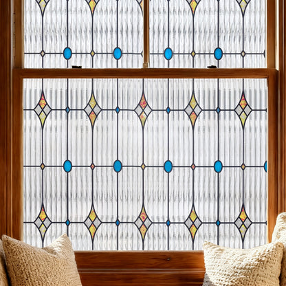 ADD.HERES Starburst 3D Stained Glass Window Film Static Cling
