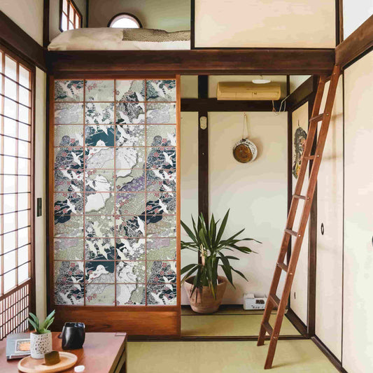 ADD.HERES Thousand Cranes 3D Stained Glass Window Film Static Cling