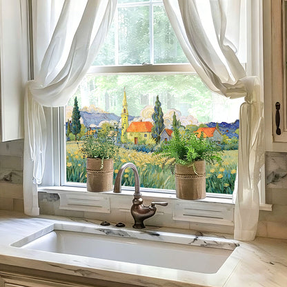 ADD.HERES Toscana 3D Stained Glass Window Film Static Cling