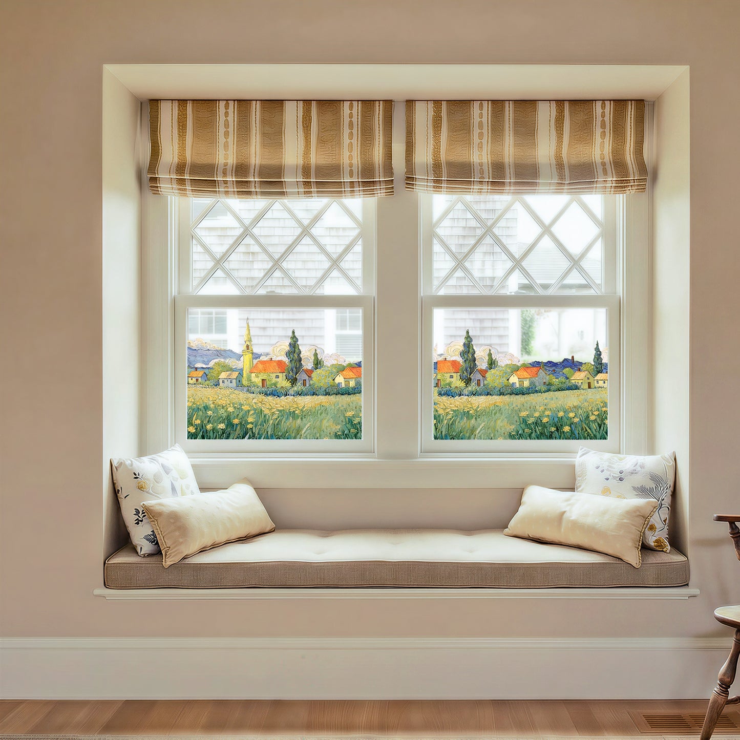 ADD.HERES Toscana 3D Stained Glass Window Film Static Cling
