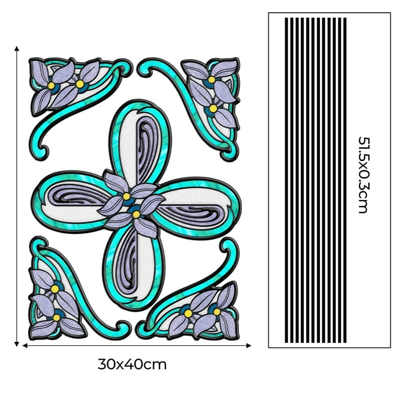 ADD.HERES Whisper 3D Stained Glass Window Film Static Cling