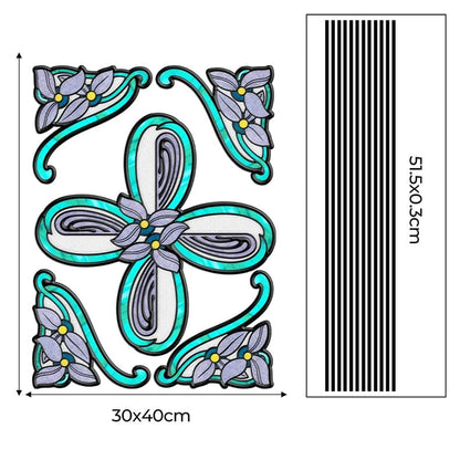 ADD.HERES Whisper 3D Stained Glass Window Film Static Cling