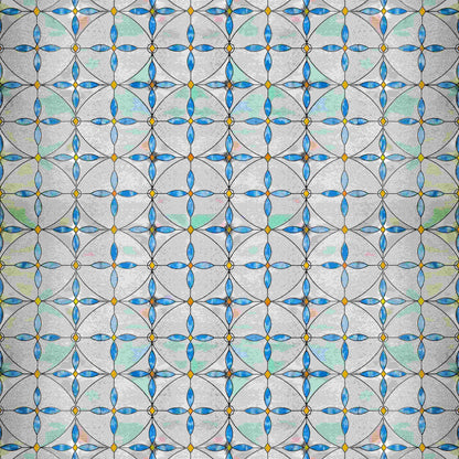 ADD.HERES Blue Tears 3D Stained Glass Window Film Static Cling