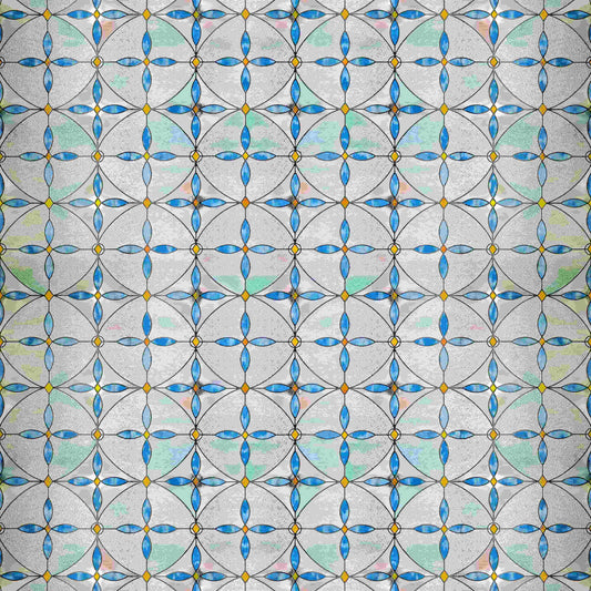 ADD.HERES Blue Tears 3D Stained Glass Window Film Static Cling