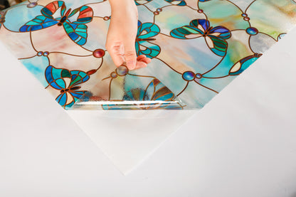ADD.HERES Butterfly 3D Stained Glass Window Film Static Cling