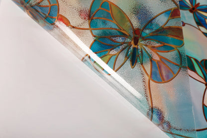 ADD.HERES Butterfly 3D Stained Glass Window Film Static Cling
