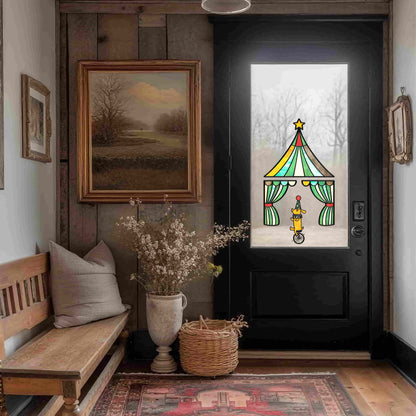 ADD.HERES Circus 3D Stained Glass Window Film Static Cling