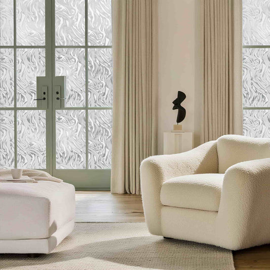 ADD.HERES Contour Line 3D Stained Glass Window Film Static Cling