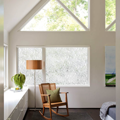 ADD.HERES Contour Line 3D Stained Glass Window Film Static Cling