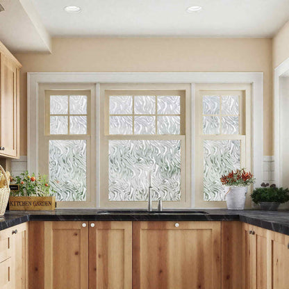 ADD.HERES Contour Line 3D Stained Glass Window Film Static Cling