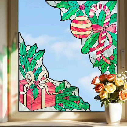 ADD.HERES Christmas Gifts 3D Stained Glass Window Film Static Cling