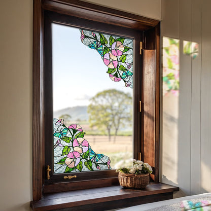 ADD.HERES Morning Glory 3D Stained Glass Window Film Static Cling