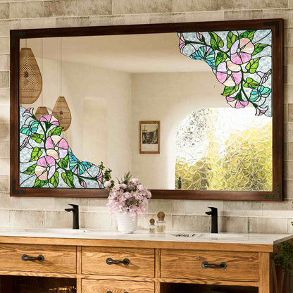 ADD.HERES Morning Glory 3D Stained Glass Window Film Static Cling