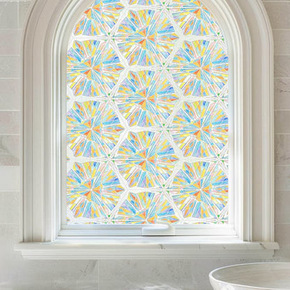 ADD.HERES Diamond 3D Stained Glass Window Film Static Cling