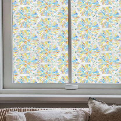 ADD.HERES Diamond 3D Stained Glass Window Film Static Cling