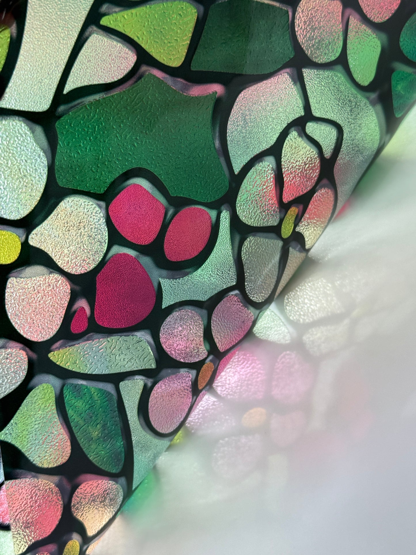 ADD.HERES Blossomray 3D Stained Glass Window Film Static Cling