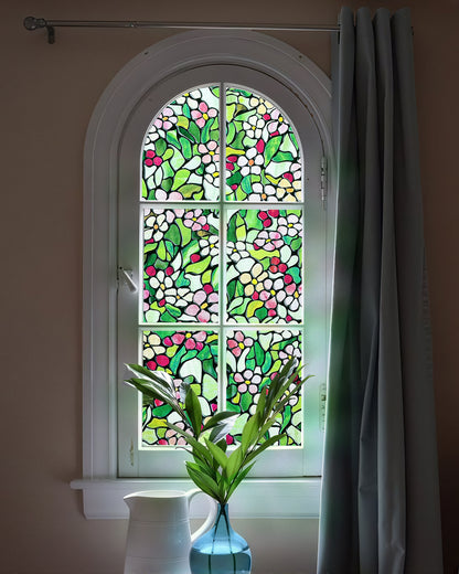 ADD.HERES Blossomray 3D Stained Glass Window Film Static Cling