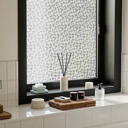 ADD.HERES Floral Shadows 3D Stained Glass Window Film Static Cling