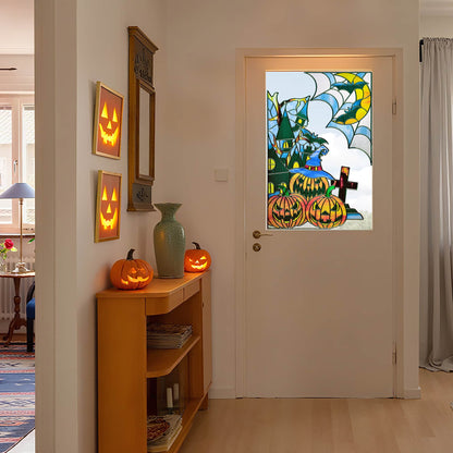 ADD.HERES Halloween 3D Stained Glass Window Film Static Cling