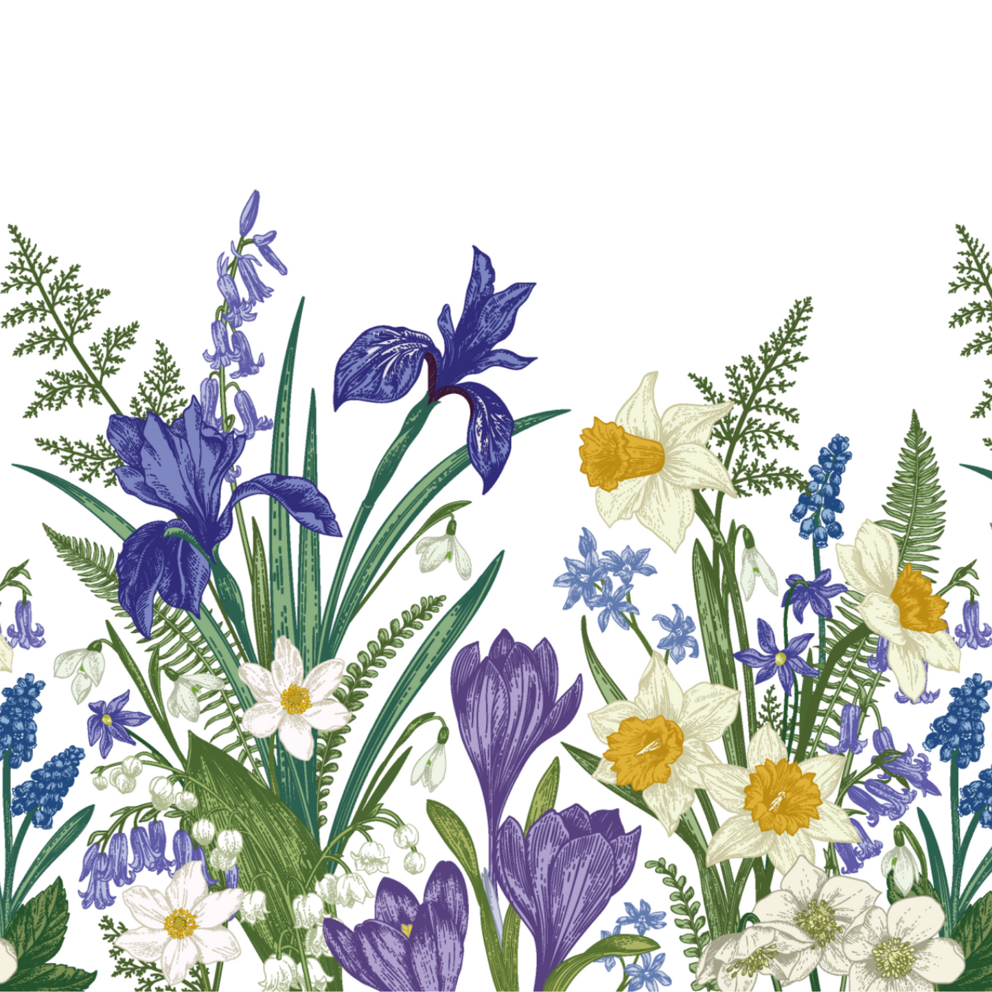 ADD.HERES Iris Flower 3D Stained Glass Window Film Static Cling
