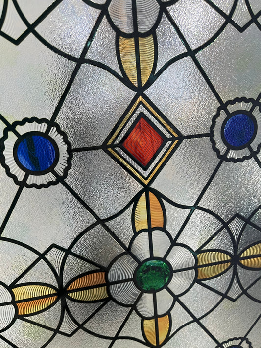 ADD.HERES Jewels 3D Stained Glass Window Film Static Cling