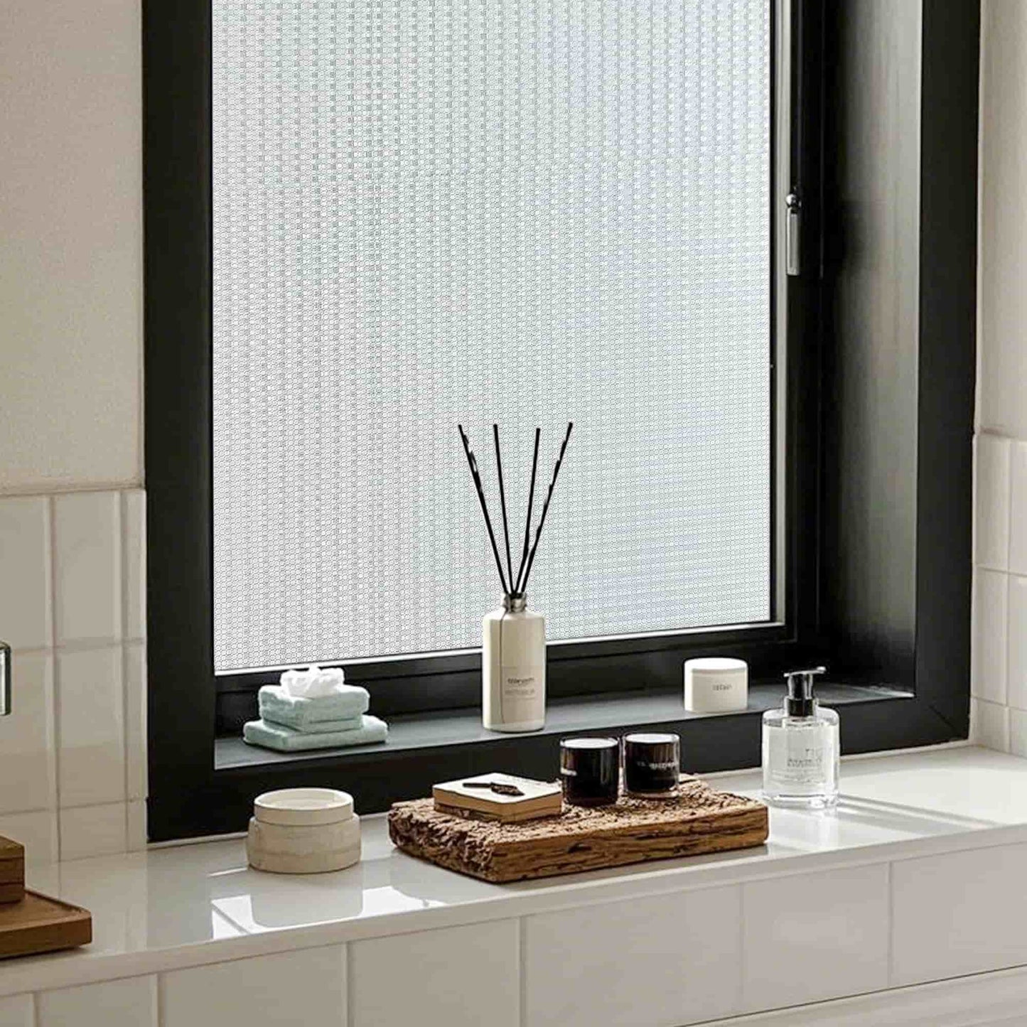 ADD.HERES Lattice Projection 3D Stained Glass Window Film Static Cling