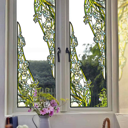 ADD.HERES Cymbidium lianpan Tang et Wang 3D Stained Glass Window Film Static Cling