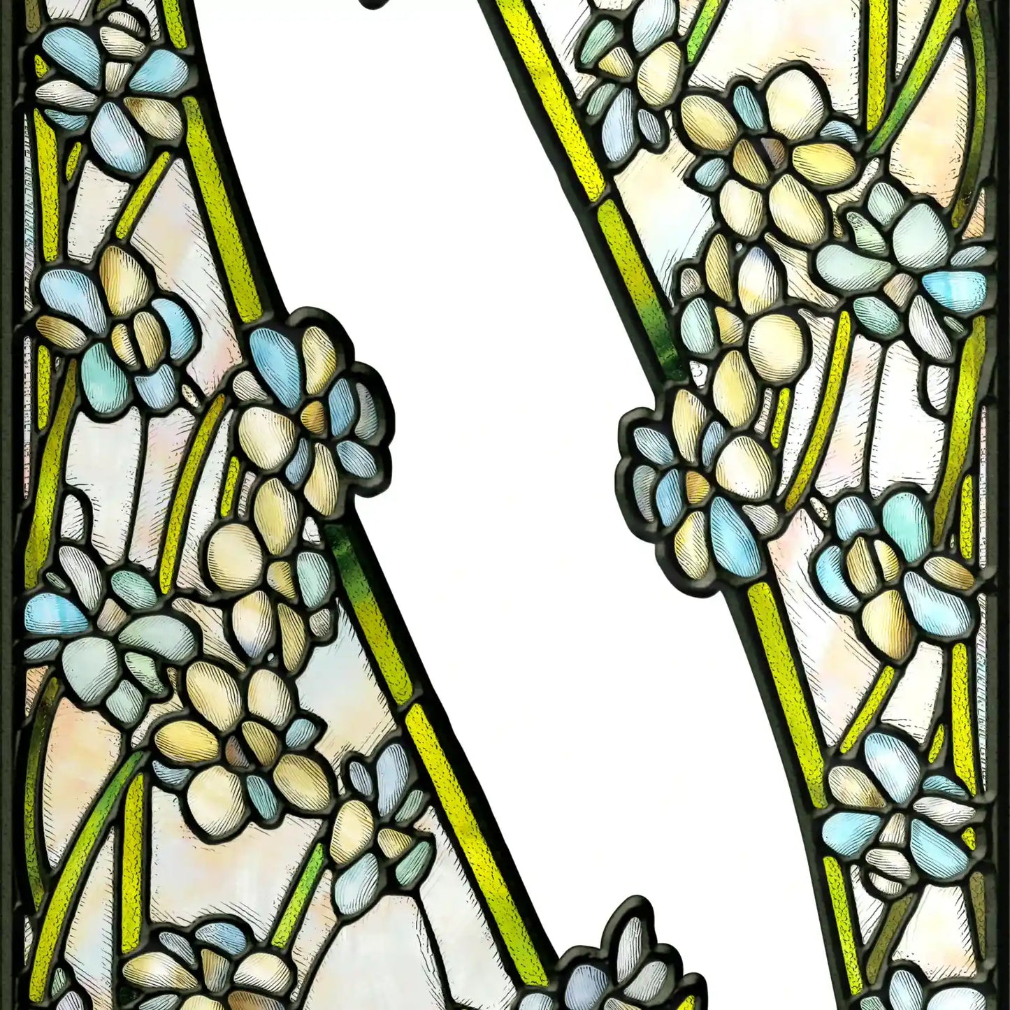 ADD.HERES Cymbidium lianpan Tang et Wang 3D Stained Glass Window Film Static Cling