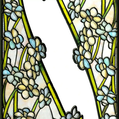 ADD.HERES Cymbidium lianpan Tang et Wang 3D Stained Glass Window Film Static Cling