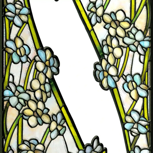 ADD.HERES Cymbidium lianpan Tang et Wang 3D Stained Glass Window Film Static Cling