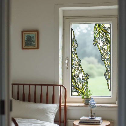 ADD.HERES Cymbidium lianpan Tang et Wang 3D Stained Glass Window Film Static Cling