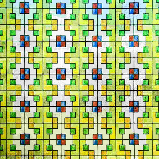 ADD.HERES Magnolia Hall 3D Stained Glass Window Film Static Cling