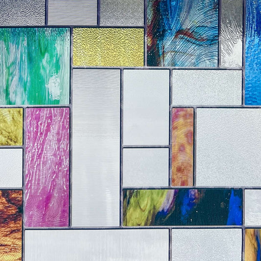 ADD.HERES Ores 3D Stained Glass Window Film Static Cling