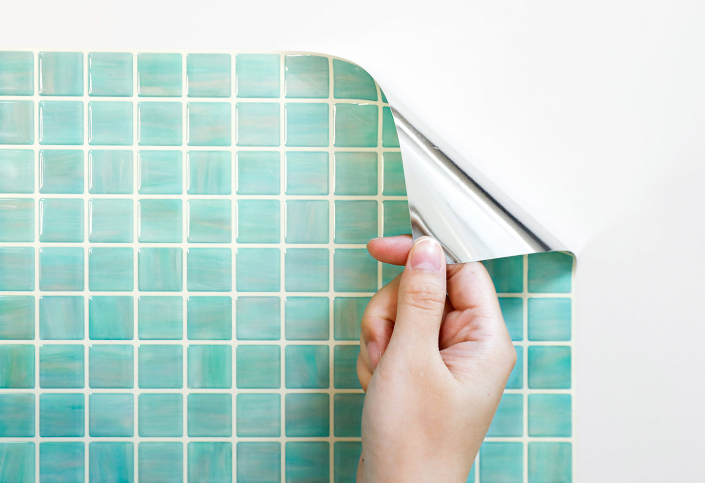 ADD.HERES Mosaic Ocean Sapphire Peel and Stick Backsplash Self-Adhesive 5 Sheets