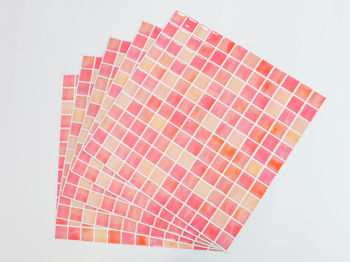 ADD.HERES Pink Morocco Peel and Stick Backsplash Self-Adhesive 5 Sheets