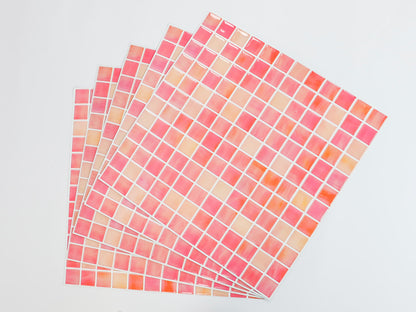 ADD.HERES Pink Morocco Peel and Stick Backsplash Self-Adhesive 5 Sheets