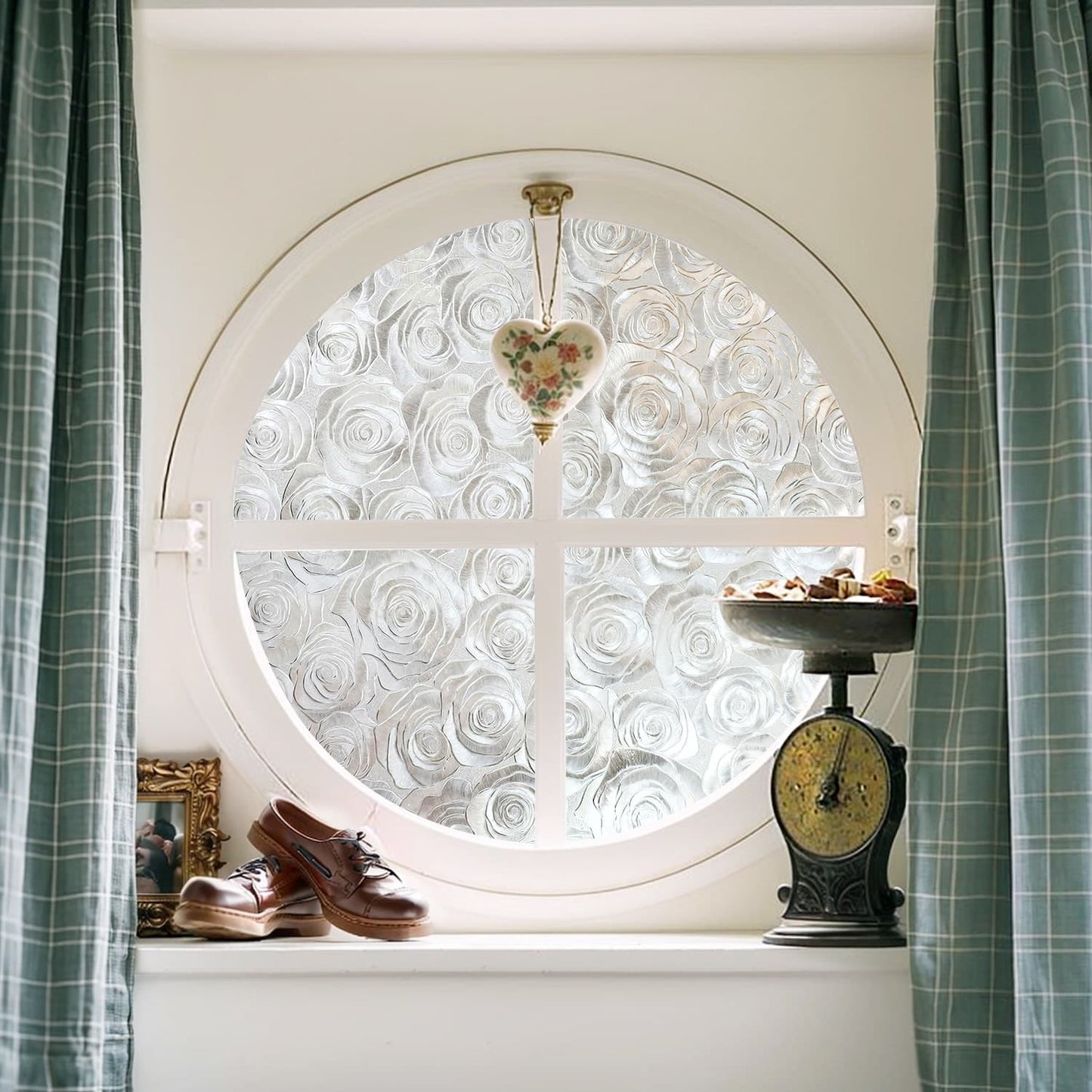 ADD.HERES Sea of Flowers 3D Stained Glass Window Film Static Cling