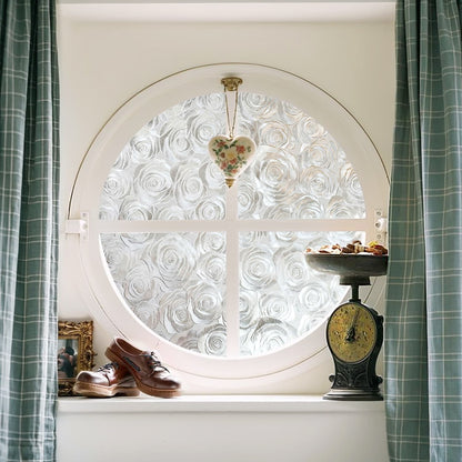 ADD.HERES Sea of Flowers 3D Stained Glass Window Film Static Cling