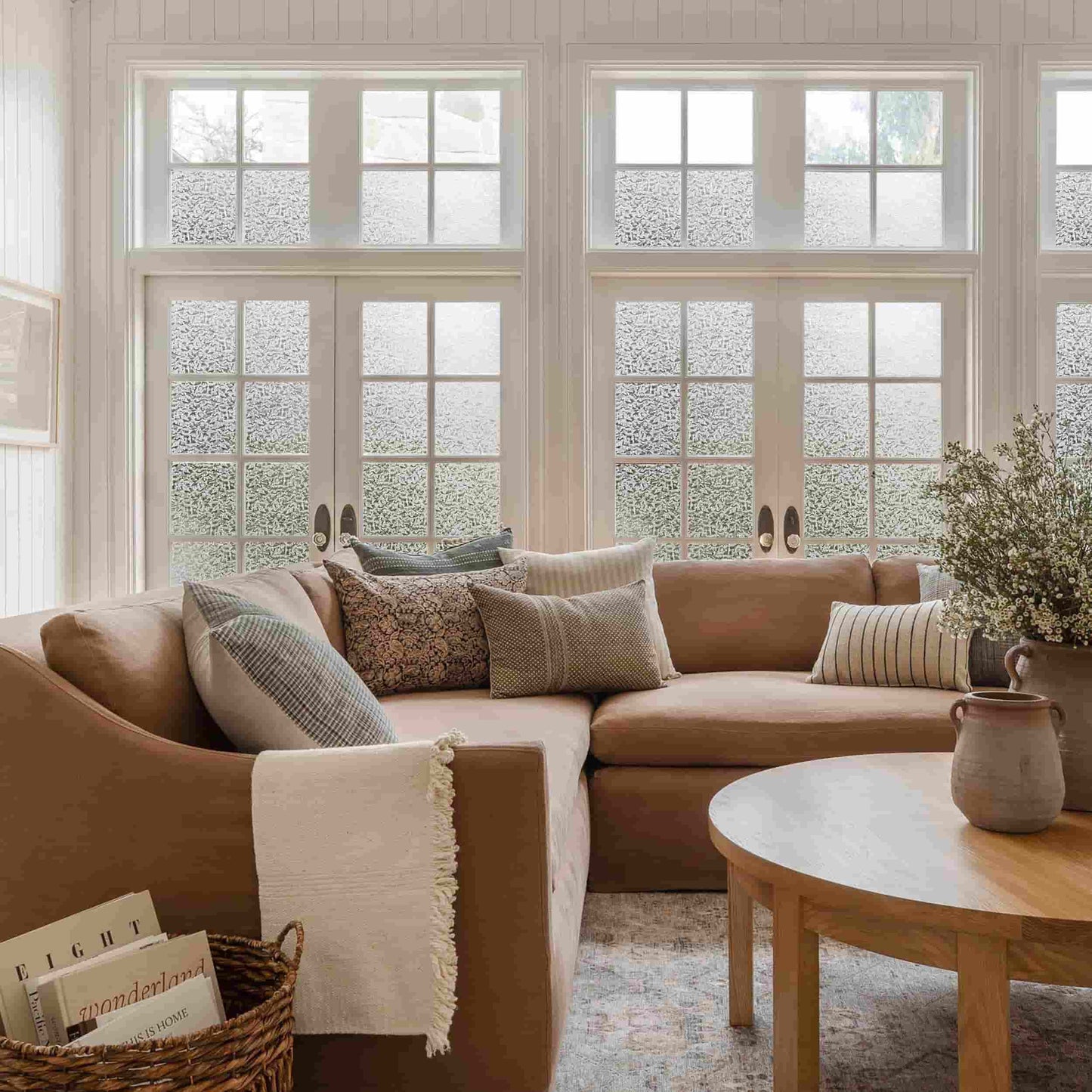 ADD.HERES Seawaves 3D Stained Glass Window Film Static Cling