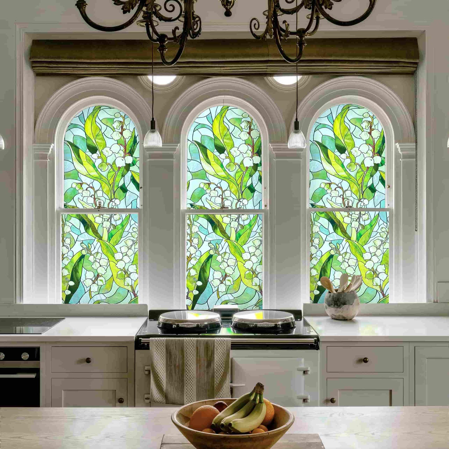 ADD.HERES Linglan 3D Stained Glass Window Film Static Cling