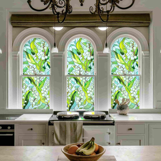 ADD.HERES Linglan 3D Stained Glass Window Film Static Cling