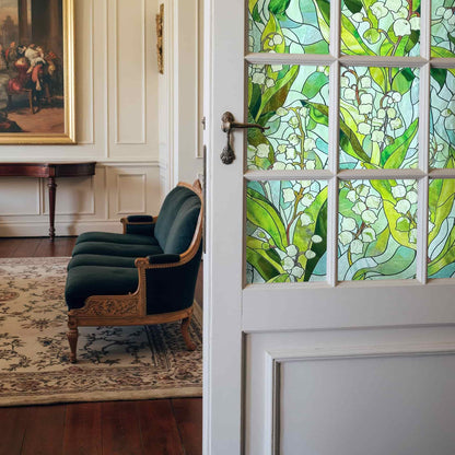 ADD.HERES Linglan 3D Stained Glass Window Film Static Cling