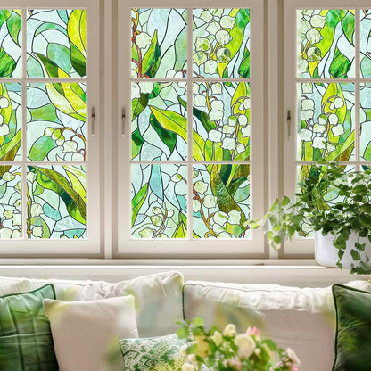 ADD.HERES Linglan 3D Stained Glass Window Film Static Cling