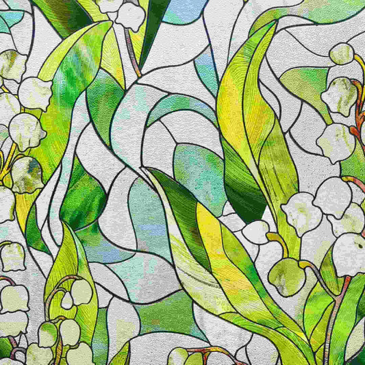 ADD.HERES Linglan 3D Stained Glass Window Film Static Cling