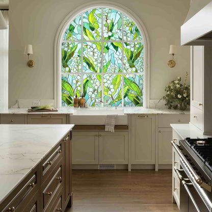 ADD.HERES Linglan 3D Stained Glass Window Film Static Cling