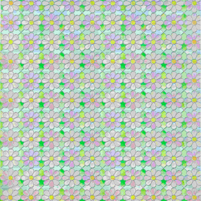 ADD.HERES Subtle Orchid 3D Stained Glass Window Film Static Cling
