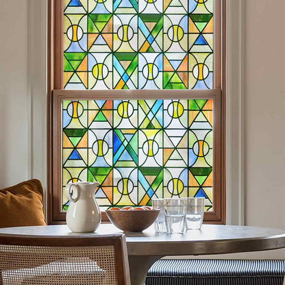 ADD.HERES Time Hourglass 3D Stained Glass Window Film Static Cling