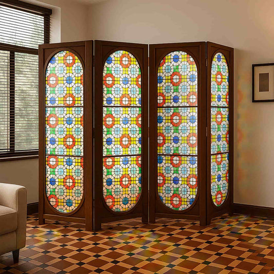 ADD.HERES West Grace 3D Stained Glass Window Film Static Cling
